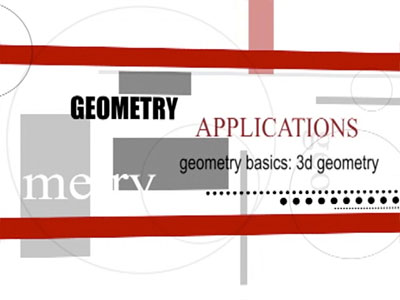 Closed Captioned Video: Geometry Applications: 3D Geometry, Segment 1: Introduction.