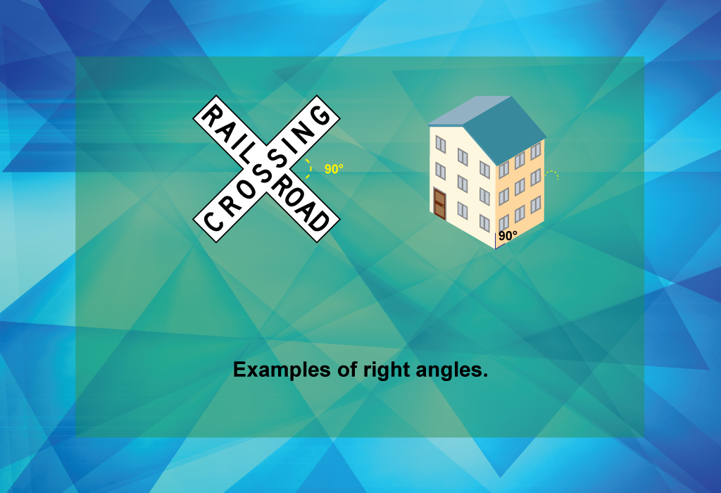 Examples of right angles.