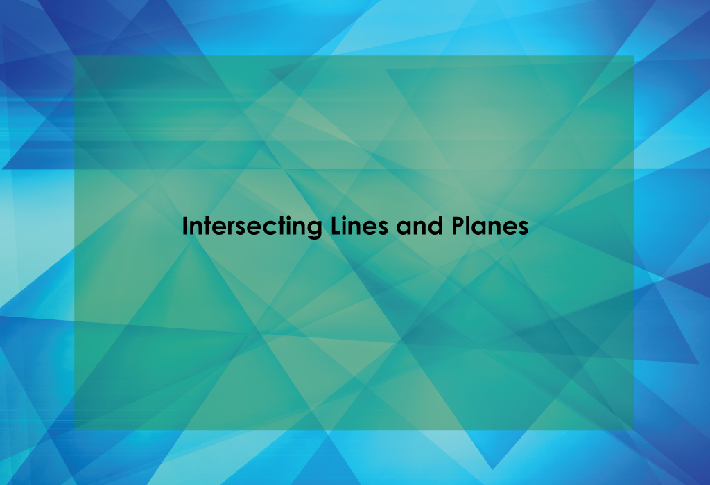 Math Clip Art--Geometry Basics--Intersecting Lines and Planes, Image 01