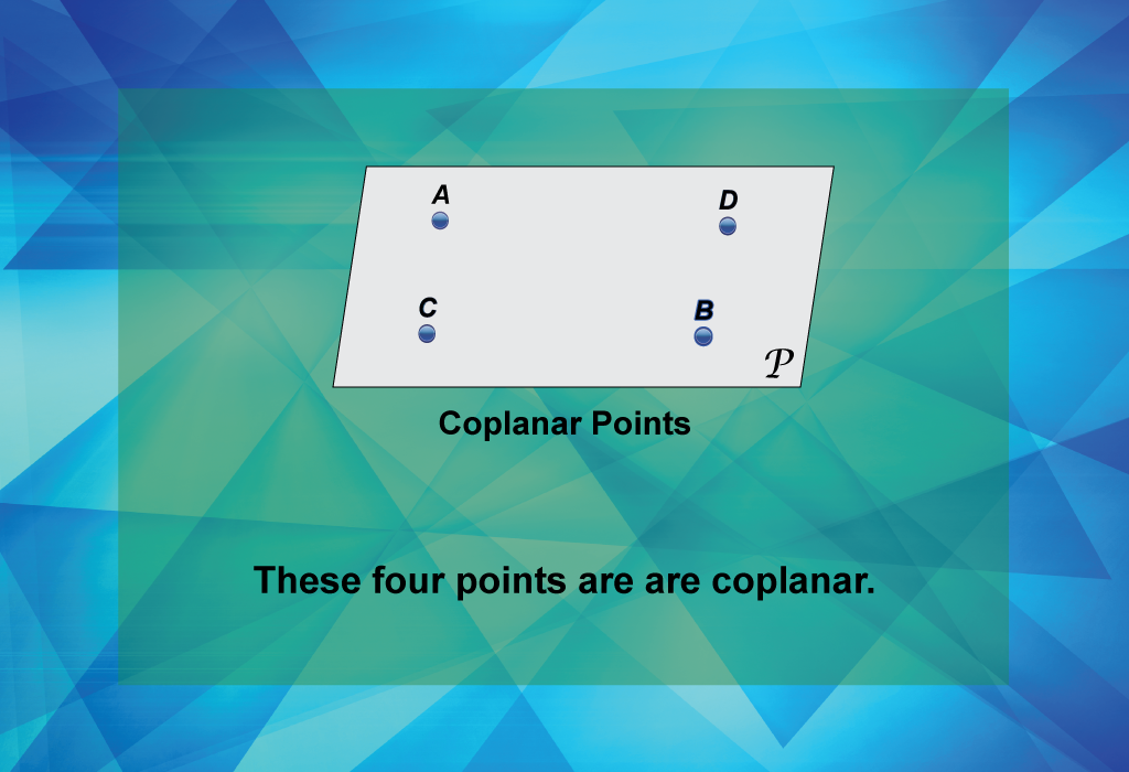 These four points are are coplanar.