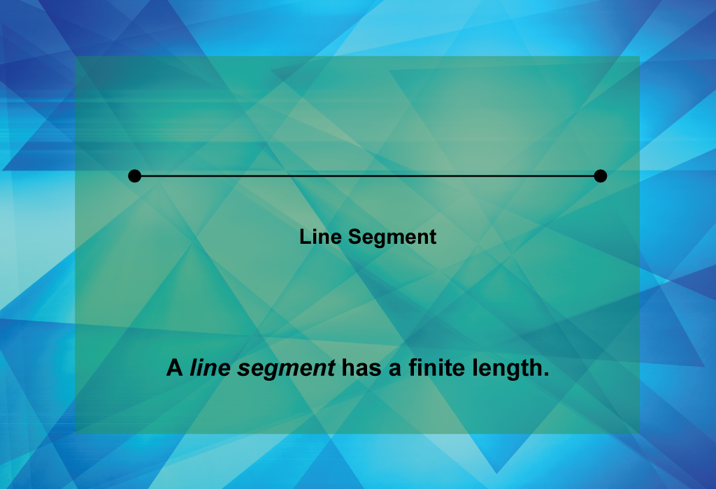 A line segment has a finite length.
