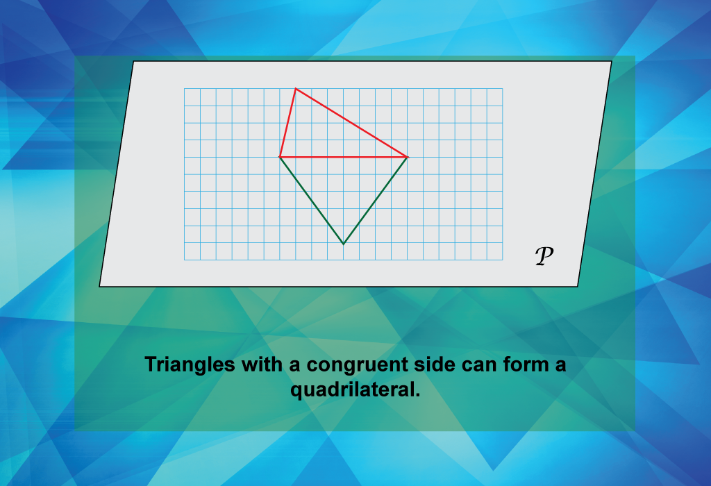 Triangles with a congruent side can form a quadrilateral.