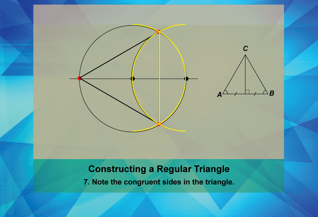 Step 7. Note the congruent sides in the triangle.