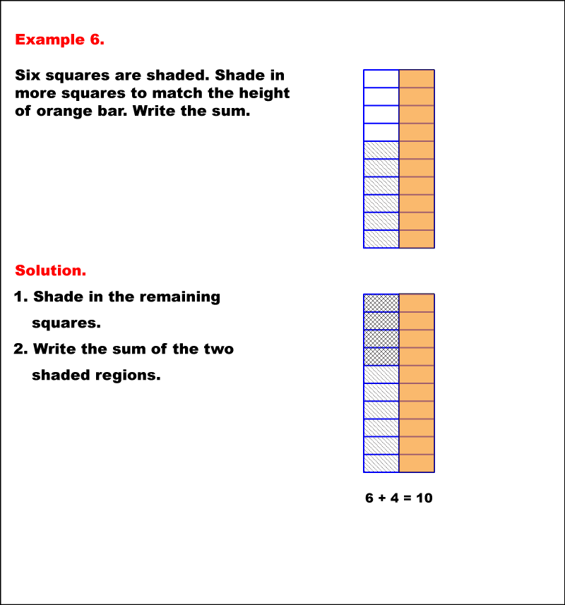 Math Example--Arithmetic--Getting to 10--Example 6