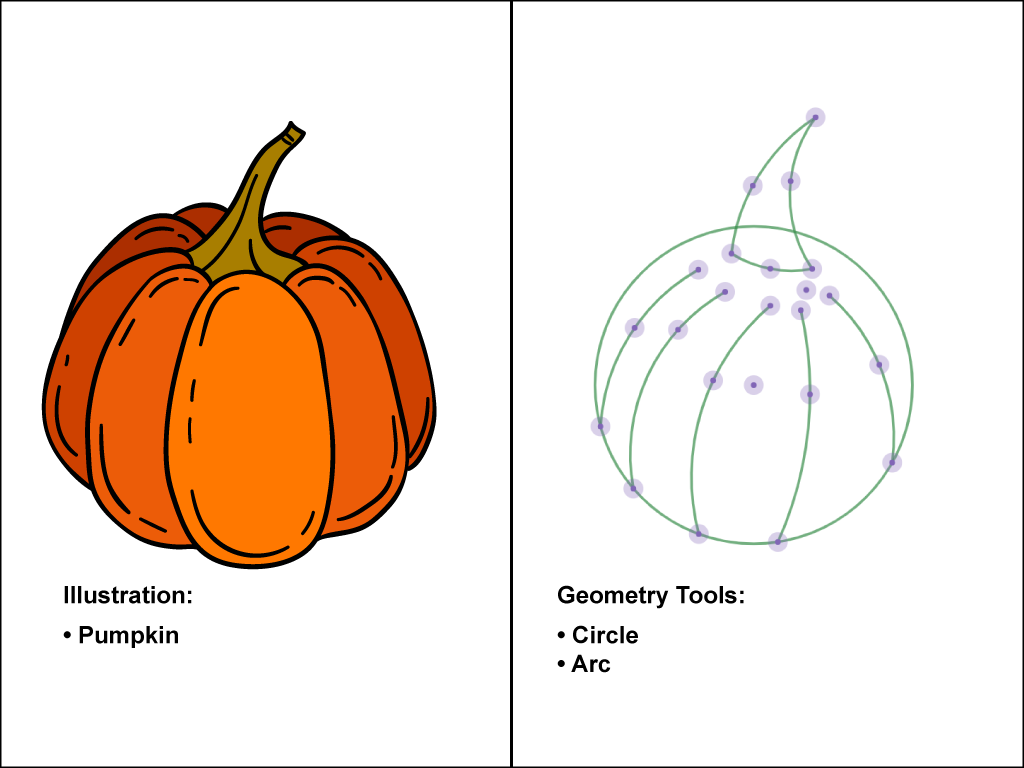 Holiday Math Clip Art--Geometric Construction--Pumpkin
