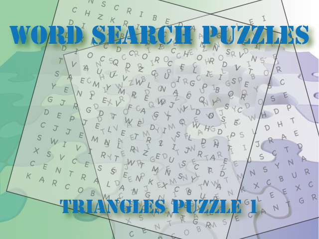 Interactive Word Search Puzzle--Triangles, Puzzle 1