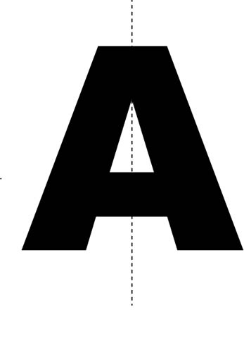Math Clip Art--Geometry Concepts--Bilateral Symmetry of the Letter A