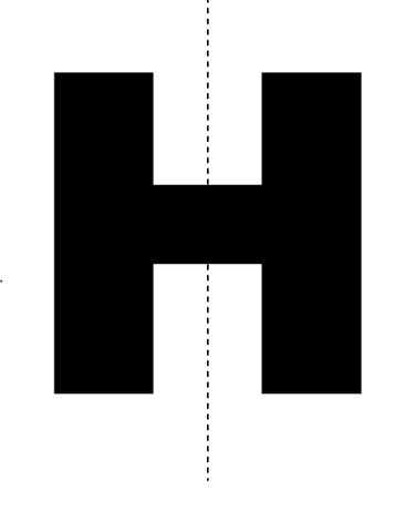 Math Clip Art--Geometry Concepts--Bilateral Symmetry of the Letter H