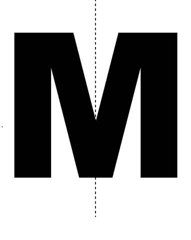 Math Clip Art--Geometry Concepts--Bilateral Symmetry of the Letter M