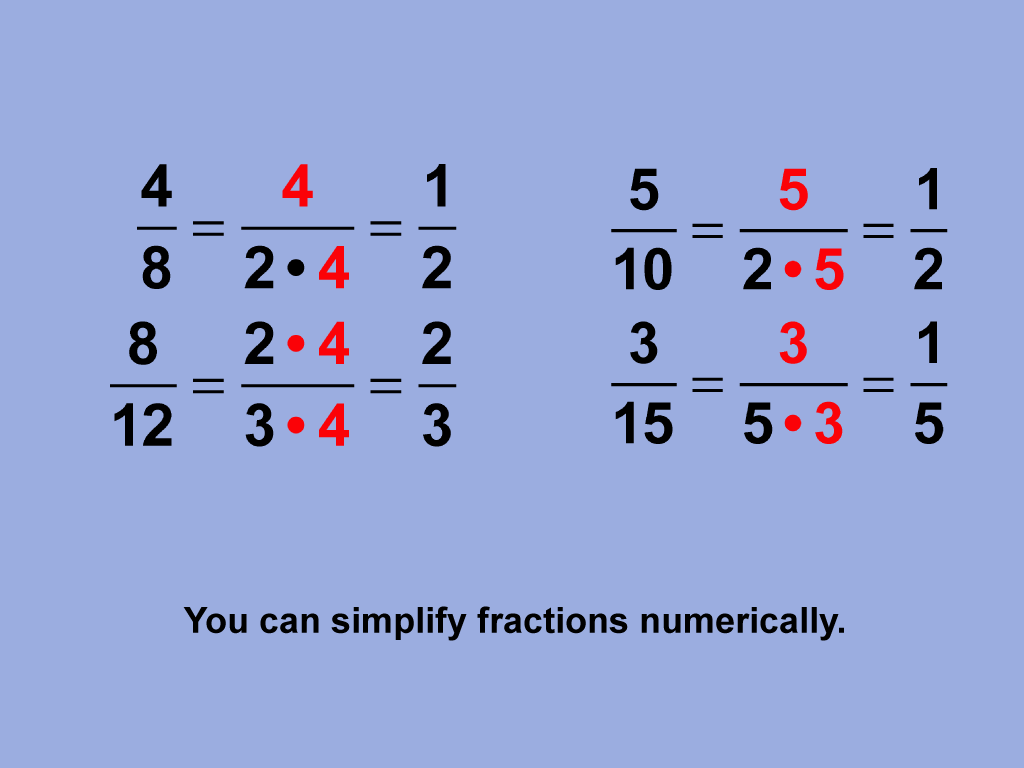 Math Clip Art--Fraction Concepts--Fractions in Simplest Form, Image 10
