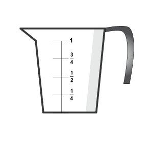 Math Clip Art--Measurement--Measuring Cups, Image 1