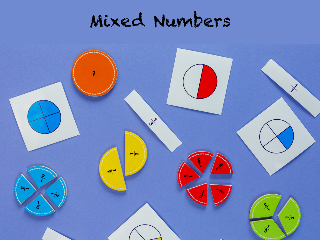 Math Clip Art--Fraction Concepts--Mixed Numbers, Image 1