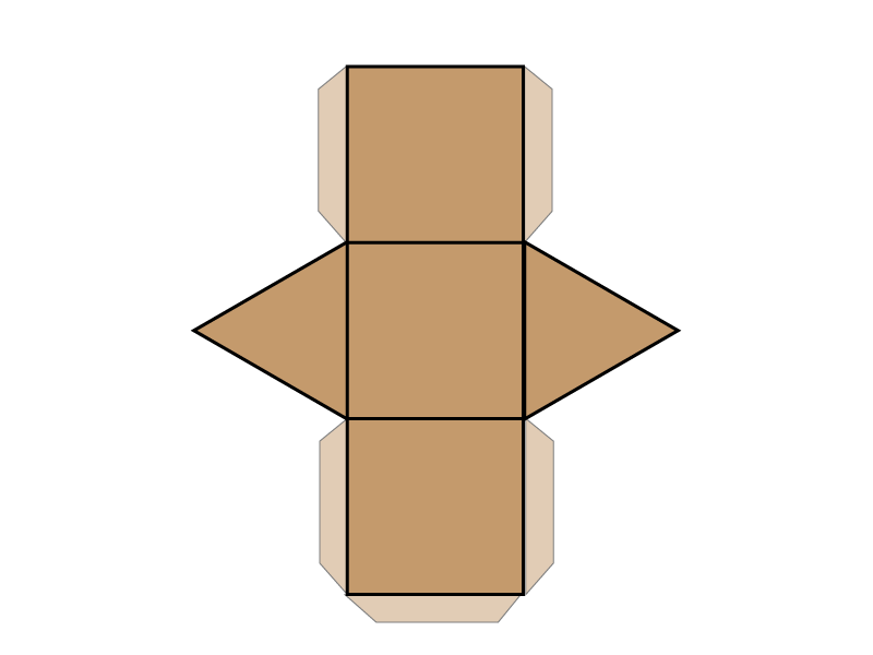 Math Clip Art--Net for a Triangular Prism