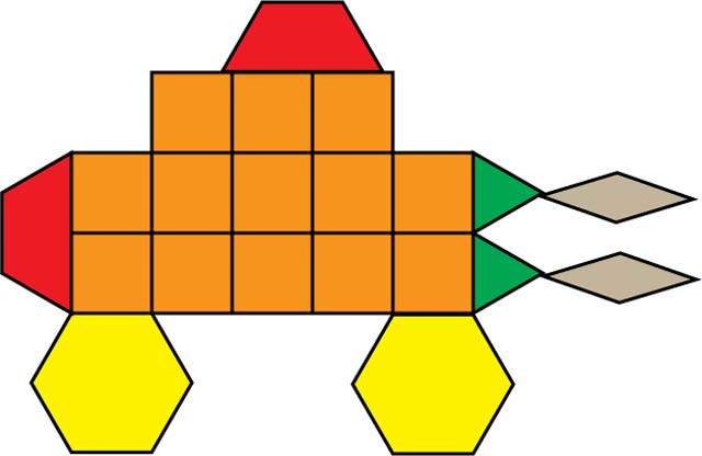 Math Clip Art--Pattern Blocks Design2