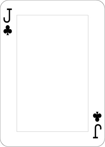 Math Clip Art--Playing Card: Jack of Clubs