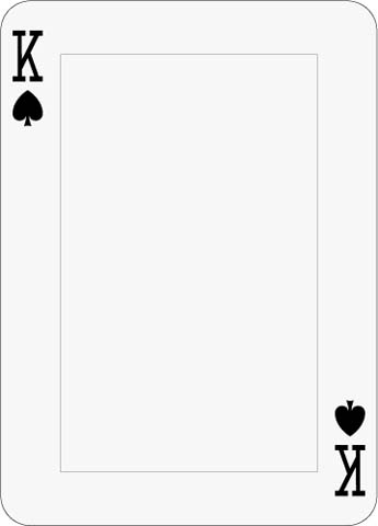 Math Clip Art--Playing Card: King of Spades