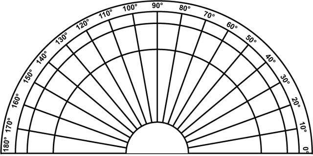 Math Clip Art--Geometry Concepts--Geometry Tools--Protractor
