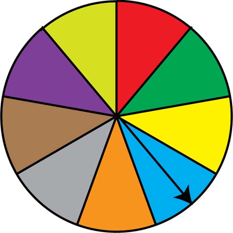 Math Clip Art: Spinner, 9 Sections--Result 4