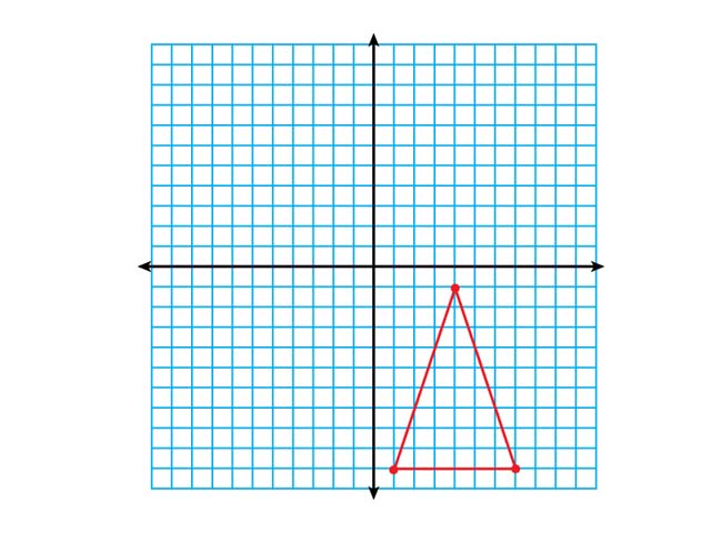 Math Clip Art--Geometry Concepts--Coordinate Geometry--Triangle in Q4