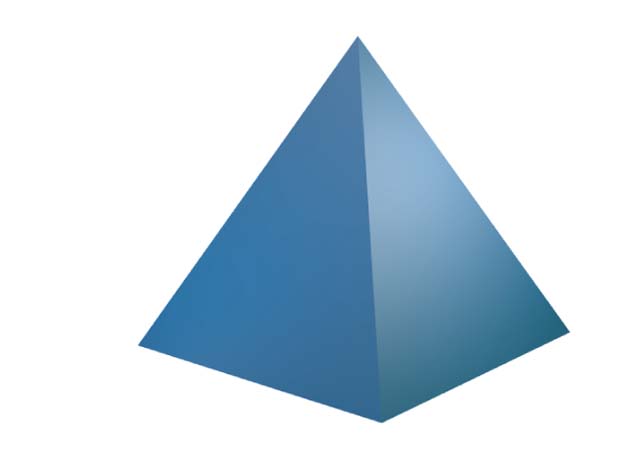 Math Clip Art: 3D Figures--Triangular Pyramid