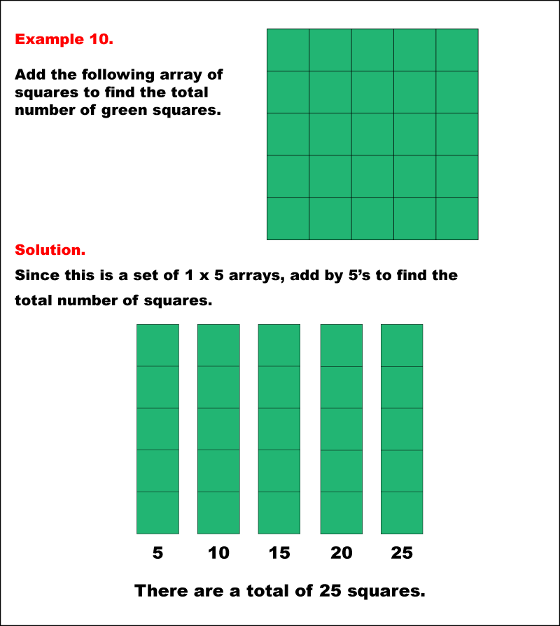 Math Example--Arithmetic--Adding Arrays: Example 10