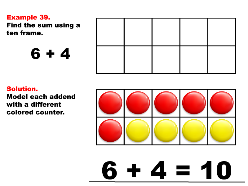 Math Example--Adding with Ten Frames--Example 39