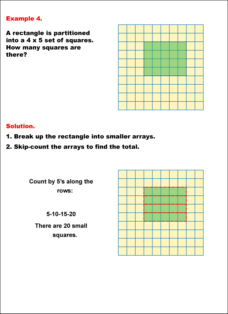 Math Example--Numbers--Partitioning Rectangles: Example 4