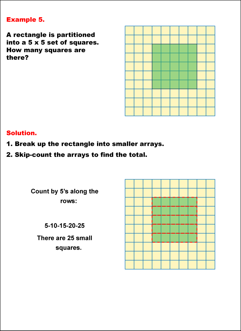 Math Example--Numbers--Partitioning Rectangles: Example 5