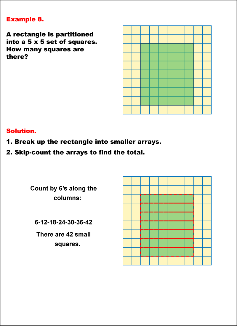 Math Example--Numbers--Partitioning Rectangles: Example 8