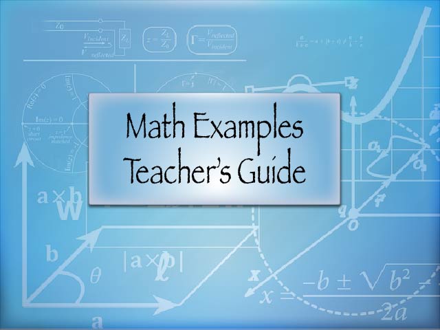 MATH EXAMPLES--Teacher's Guide: Surface Area