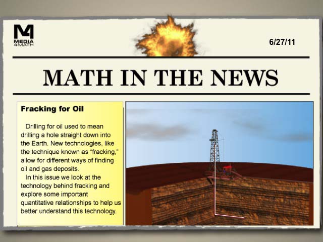 Math in the News: Issue 15--Fracking for Oil