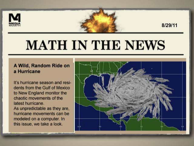 Math in the News: Issue 24--A Wild, Random Ride on a Hurricane