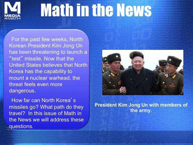 Math in the News: Issue 70--North Korean Missiles
