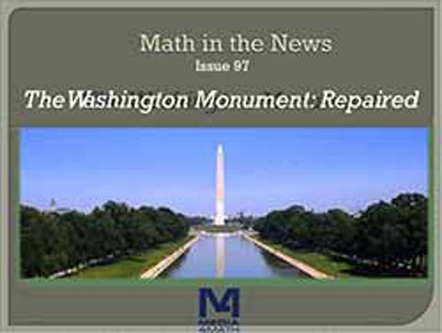 Math in the News: Issue 97--The Washington Monument: Repaired