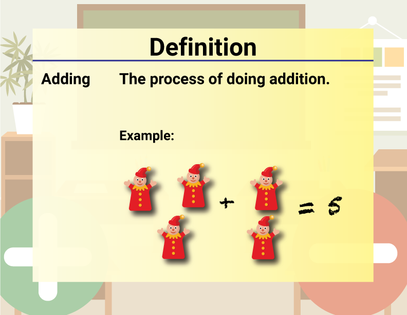 Math Video Definition 2--Addition and Subtraction Concepts--Adding (Spanish Audio)