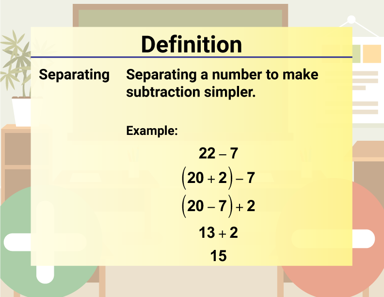 Math Video Definition 38--Addition and Subtraction Concepts--Separating
