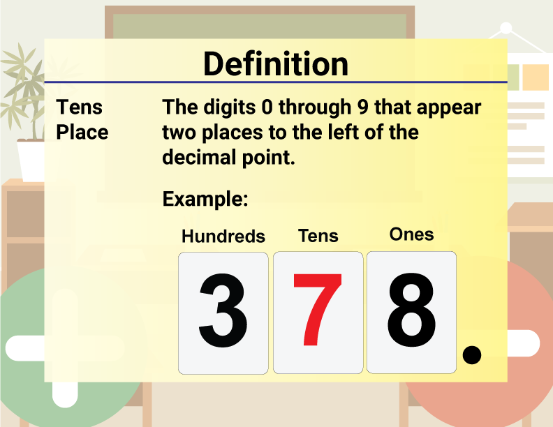 Math Video Definition 47--Addition and Subtraction Concepts--Tens Place