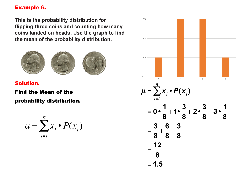 Math Example--Measures of Central Tendency--Mean of a Probability Distribution--Example 6