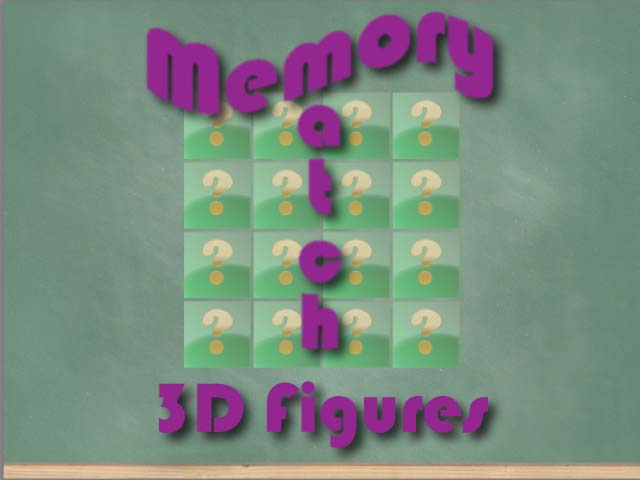 Interactive Math Game--Memory Game, 3D Figures