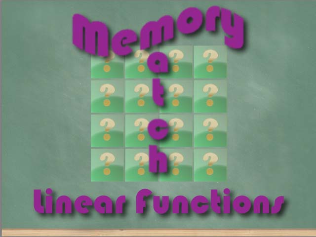 Interactive Math Game--Memory Game: Linear Functions