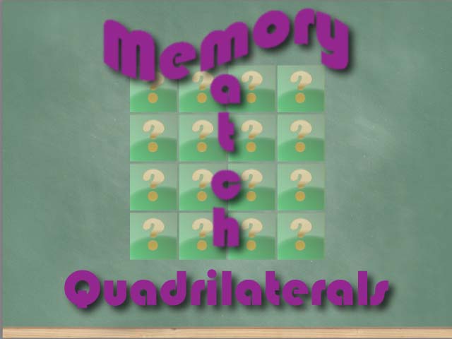 Interactive Math Game--Memory Game: Quadrilaterals