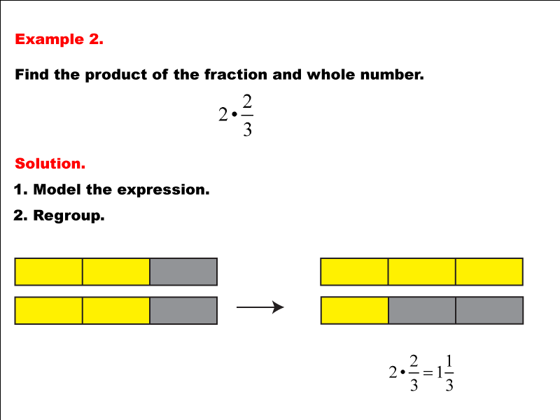 Math Example: Fraction Operations--Multiplying Fractions with Whole Numbers--Example 2