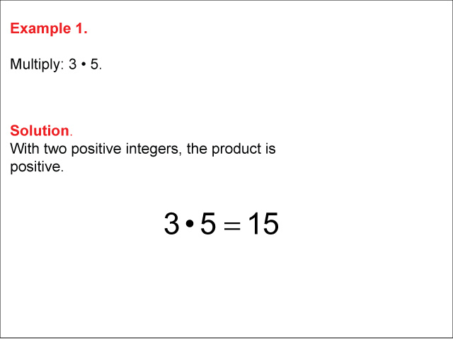 Math Example--Numerical Expressions----Multiplying Integers: Example 1