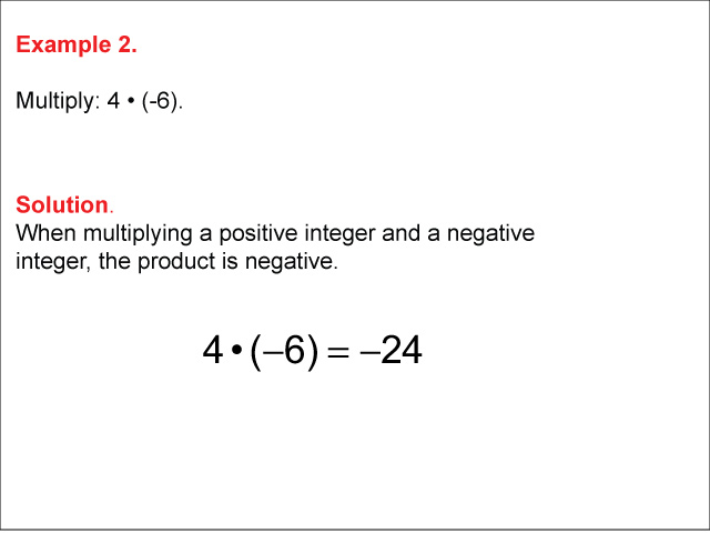 Math Example--Numerical Expressions----Multiplying Integers: Example 2