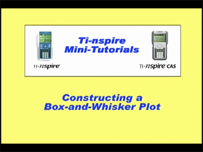 Closed Captioned Video: TI-Nspire Mini-Tutorial: Graphing a Box-and-Whisker Plot