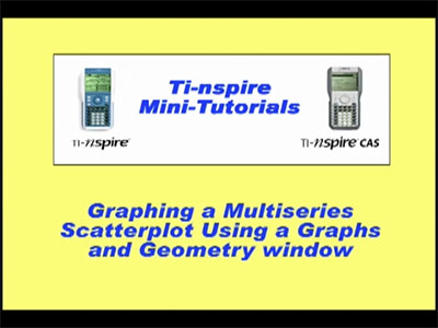 VIDEO: TI-Nspire Mini-Tutorial: Graphing a Multiseries Scatterplot Using a Graphs and Geometry Window
