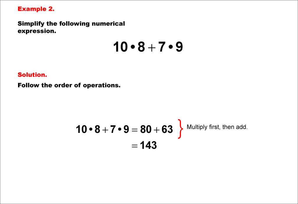 Math Example--Numerical Expressions--Order of Operations--Example 02