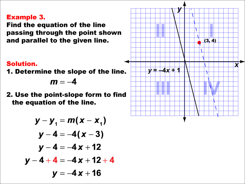 Math Example--Linear Function Concepts--Parallel and Perpendicular Lines: Example 3