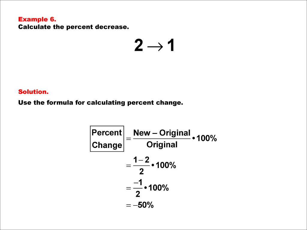 Math Example--Percents-- Percent Change--Example 6