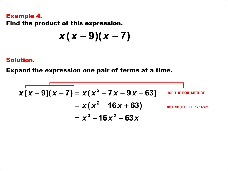 Math Example--Polynomial Concepts--Polynomial Expansion: Example 04